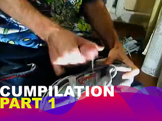 Cumshot Compilation on Sneakers Part 1