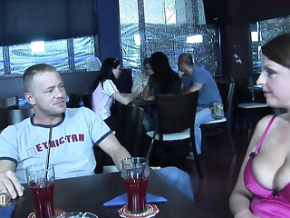 Hotty MILF fucked in a club with huge dick
