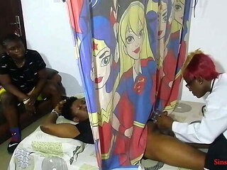 Hot Ebony Doctor Sucks and Fucks Patient Hard in Front of His Wife - Kingrodrigo & African Gift