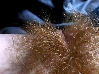 Hairy Amateur Redhead Pussy Masturbation