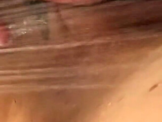 Neighbor wife showering and shaving her holes