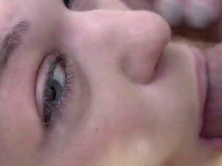 Spinner Anastasia Rose swallows cum licks ass