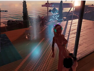 Porno sex two tranies in game