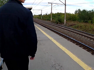 Extreme Masturbation at the Station