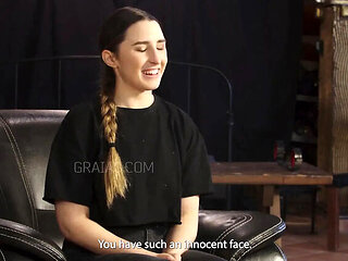 Maximilian Lomp Spanks Teen Slave Emilie's First Time BDSM Punishment Part 1