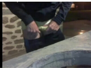 A truck driver in the parking lot, very horny, joined me in the parking lot restrooms.