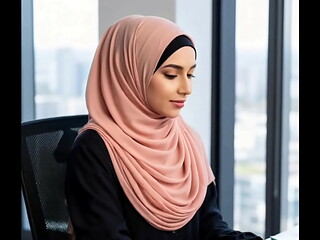 Arab girl in the office