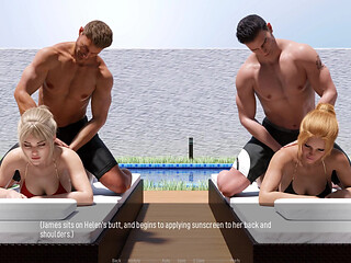 Shared Desire: Sexy Hot Wives in Bikini by the Pool - Episode 10