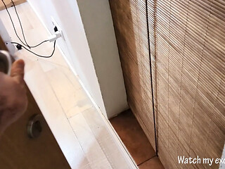Step sister caught masturbating and covered in cum