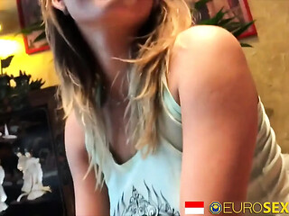 Gorgeous Euro Brunette Swallows Load During Steamy Intercourse