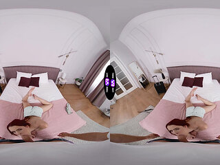 Horny Brunette Demands Fresh Cum From Shocked Dude - TmwVRnet