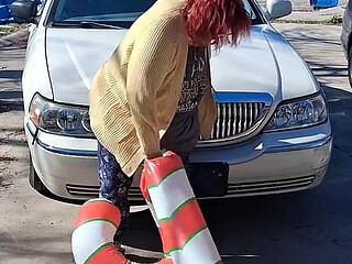 Big Beautiful Woman Nurse Vicki Crushes This Blow up Candy Cane