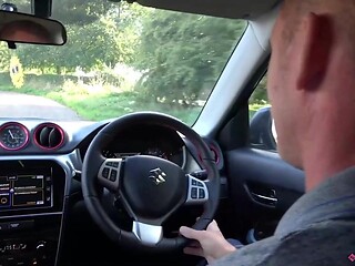 Chantelle Fox teases Marc Rose before wild car sex