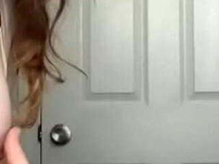 Busty Nerdy Girl Jerks Off Big Dick in Tight Bodysuit