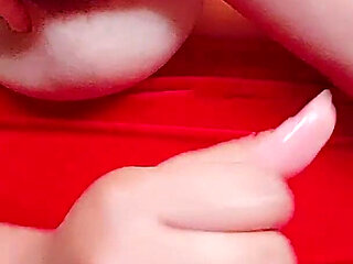 She Touches His Huge Natural Tits While Making the Best Punch of His Life