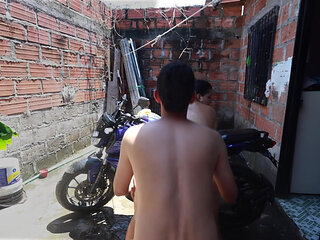 My Neighbor Washes My Motorcycle and Then Fucks Me.