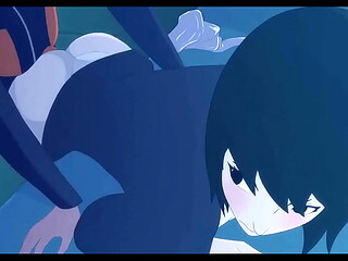 Shizune grinding on Naruto