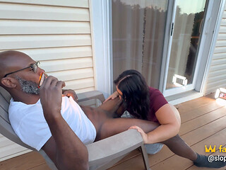 Sloppiananyc Back Yard BJ Session