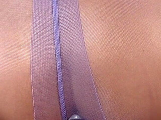 Fuck My Pussy and Cum on My Purple Pantyhose Feet