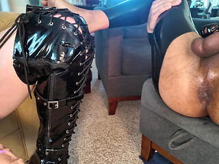 Gaped by Amazon Domme with Giants Tits