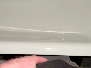 Guess Who's Back From The Gym - Hot German Guy Cums Sweaty In The Bathtub