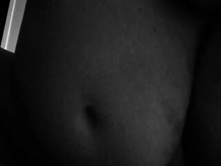 Fat Princess Climaxes in Shadow Tbbw Anal Dildo B&w