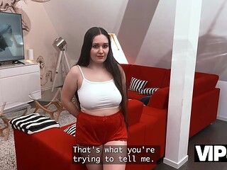 European VIP4K babe gets fucked on table like a dirty whore