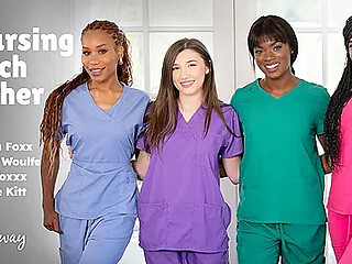 Nursing Each Other With Jenna Foxx, Nicole Kitt And Maya Woulfe