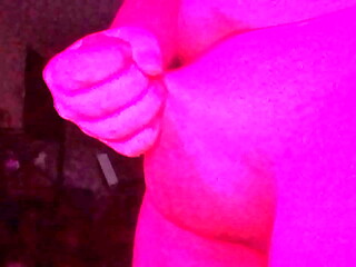 Chubby Trans Girl Pink Light Jerking