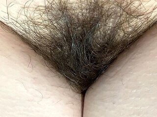 Extreme Close-Up of Hairy Pussy in 4K HD - Hairy Bush Fetish with Cutieblonde