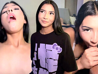 Skinny 18yo Latina Fucks Hard in Hot POV Blowjob & Doggy Style