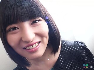 Skinny Eri Morimiya gives a sloppy blowjob in their hotel room.