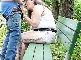Park Bench Public Fuck! My Pimp Husband Fucks My Fat Loose Sloppy Cunt