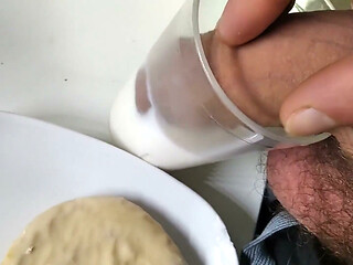 Very Dirty Boy I Prepare a Special Breakfast for You, Milk and Palm Tree with Cum Cream