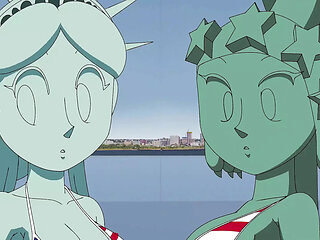 4th of July by Statue of Liberty Hentai Animation