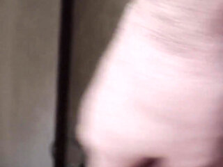 My Friend Sits in a Chair and Jerks His Cock While Watching the Video Until He Orgasms