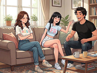 I Fucked My Girlfriend's Stepsister (19) While She Was Watching Hentai Anime