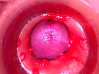 Camera in Vagina, Cervix POV, Creampie