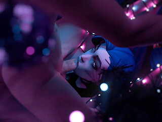 Creamy Facefuck with Blue Haired Girl!