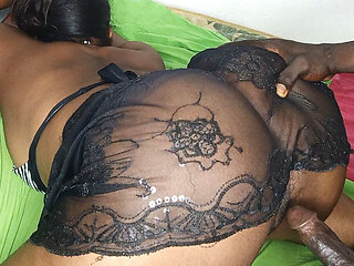 My Stepsister's Best Friend Wishes Me a Merry Christmas with Her Big Ass on All Fours on My Bed