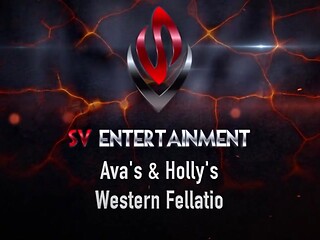 Ava's and Holly's Western Fellatio