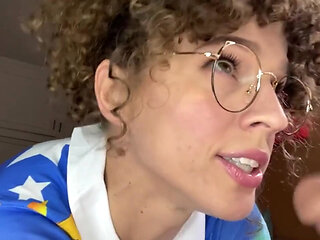 Ms. Jizzle Makes Her Sweet Cuck Stepson Watch Her Take Multiple Cocks JOI!