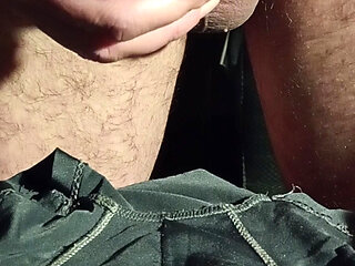 Jerking off and drinking cum.