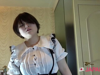 Short-Hair Japanese Teen Wants Intense Orgasm and Creampie