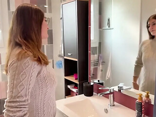 First Time on Camera with Hot Blonde GF