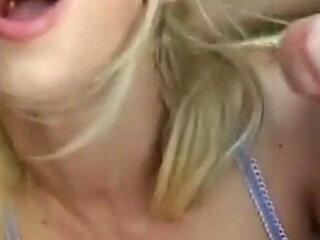 Young Helena and 3 Dudes and Her Facial Blow