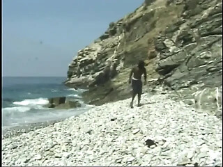 Sea-side fun with black chicks exploring their desires