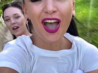 Blonde brunette lesbians flaming pussy licking fingering