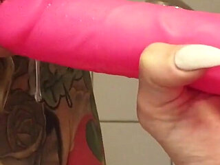 Gagging on Dildo