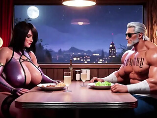 Animated 3D babe gets roughed up in dark hour with loud echoes